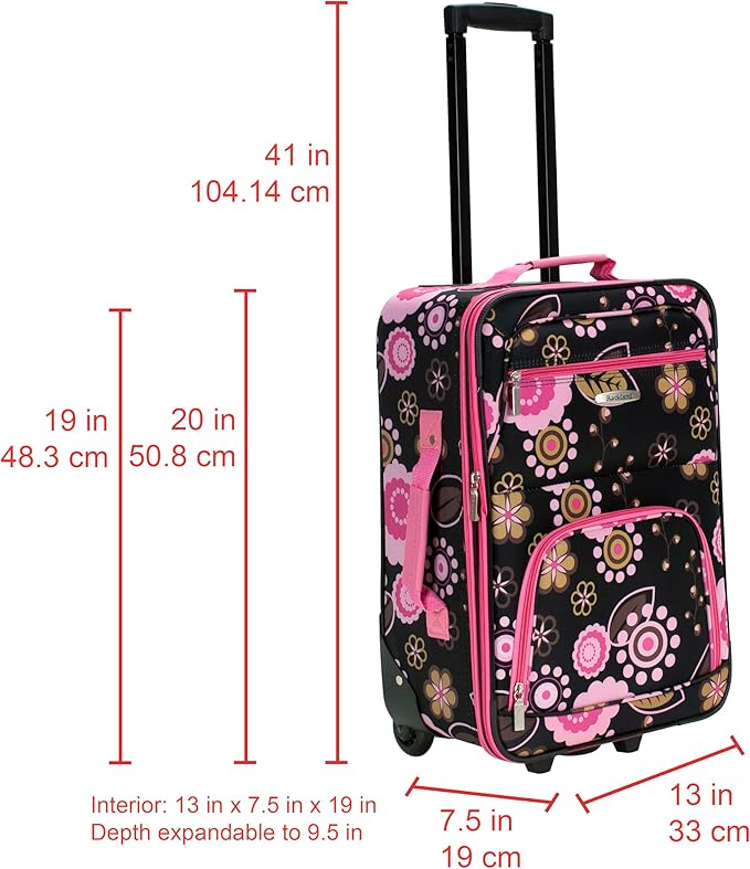 Rockland Fashion Softside Upright Luggage Set, Expandable, Pucci, 2-Piece (14/19)