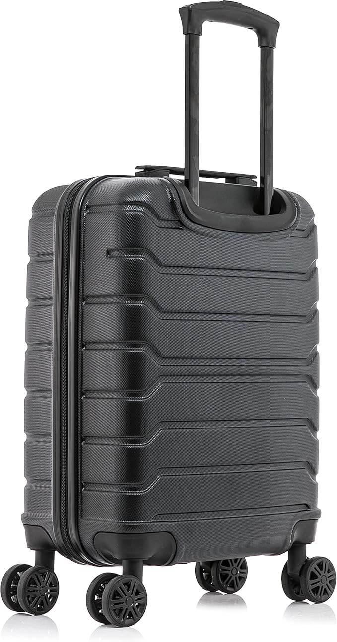 InUSA TREND Luggage with Spinner Wheels | Durable Lightweight Hardshell Suitcase, Travel bag with Handle and Trolley, 20-Inch Carry On Small Luggage | Black