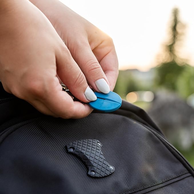 Bobino | Zipper Clip | 2 Pack Charcoal | Anti Theft Zipper & Backpack Lock | Purse Lock | Travel Safety