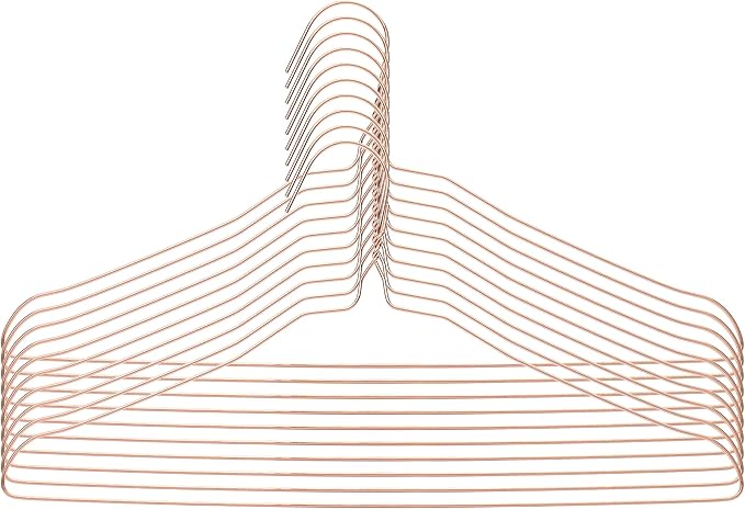 Mr. Pen- Rose Gold Metal Hangers, 10 Pack - Wire Coat Hangers for Clothes