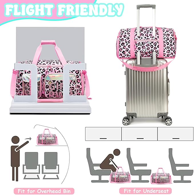 Duffle Bag for Kids Travel Bag for Girls Dance Bags for Kids Overnight Bags for Teen Girls with Shoe Compartment