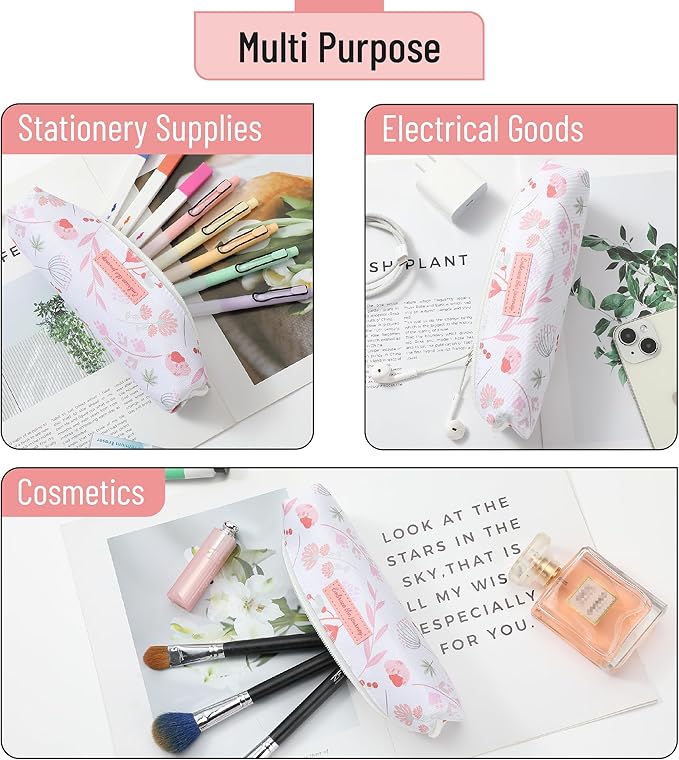 Mr. Pen- Cute Pencil Case Pouch, Spring Design, Multipurpose Canvas Bible Pencil Pouch