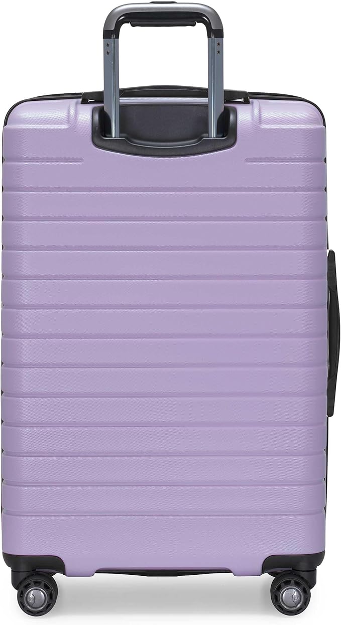 Traveler's Choice Archer Polycarbonate Hardside Spinner Luggage Set, Tie Down Straps, Light Purple, 2-Piece