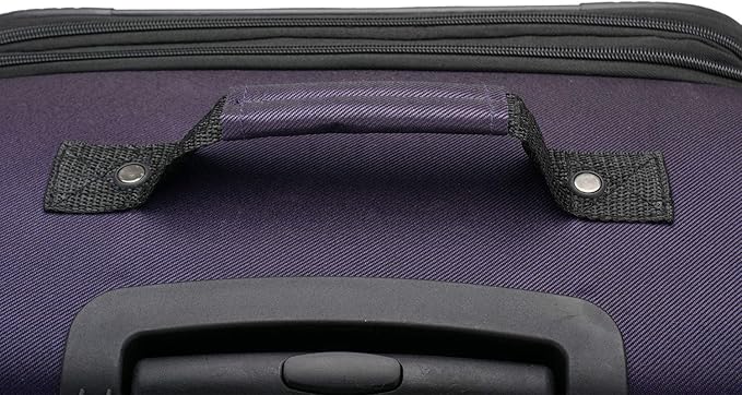 U.S. Traveler Aviron Bay Expandable Softside Luggage with Spinner Wheels, Purple, 2-Piece Set