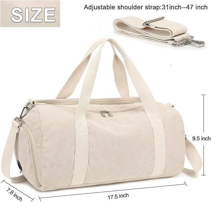 BTOOP Duffle Bag for Gym Sports Women Girls Workout Travel Bag Weekender with Shoe Compartment and Wet Pocket