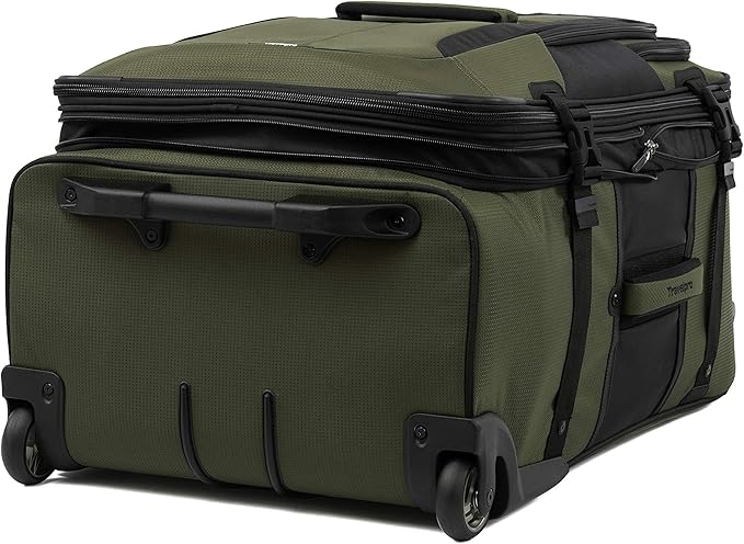 Travelpro Unisex-Adult Bold Softside Expandable Rollaboard Upright Luggage, Olive/Black, Checked-Large 28-Inch