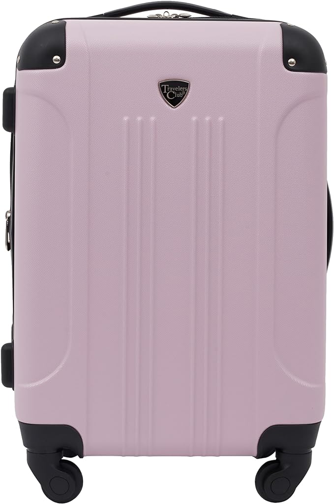 Travelers Club Chicago Hardside Expandable Spinner Luggage, Lilac, 22" Carry-On