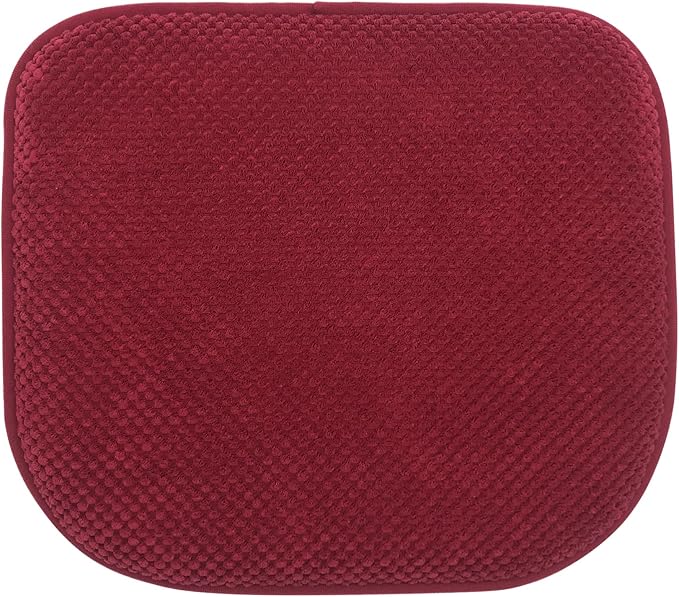 Wine Red Foam Seat Cushions Kitchen Chairs Pads for Dining Chairs Non Slip Office Seat Cushions Washable U Shaped Soft Thick Large Metal Wooden Chair Cushions,17" x 15"