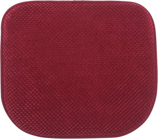 Wine Red Foam Seat Cushions Kitchen Chairs Pads for Dining Chairs Non Slip Office Seat Cushions Washable U Shaped Soft Thick Large Metal Wooden Chair Cushions,17" x 15"