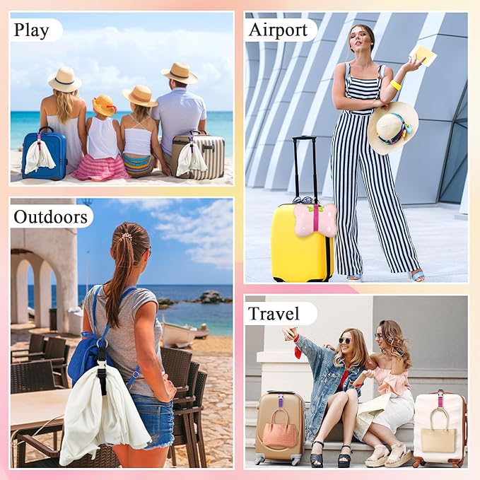 Amylove 3 Pcs Add a Bag Luggage Straps Gripper Heavy Duty Jacket Valises Strap for Travel Belt with Buckle Adjustable Baggage