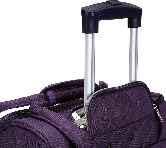 Rockland Melrose Upright Wheeled Underseater Carry-On Luggage, Purple, 15-Inch