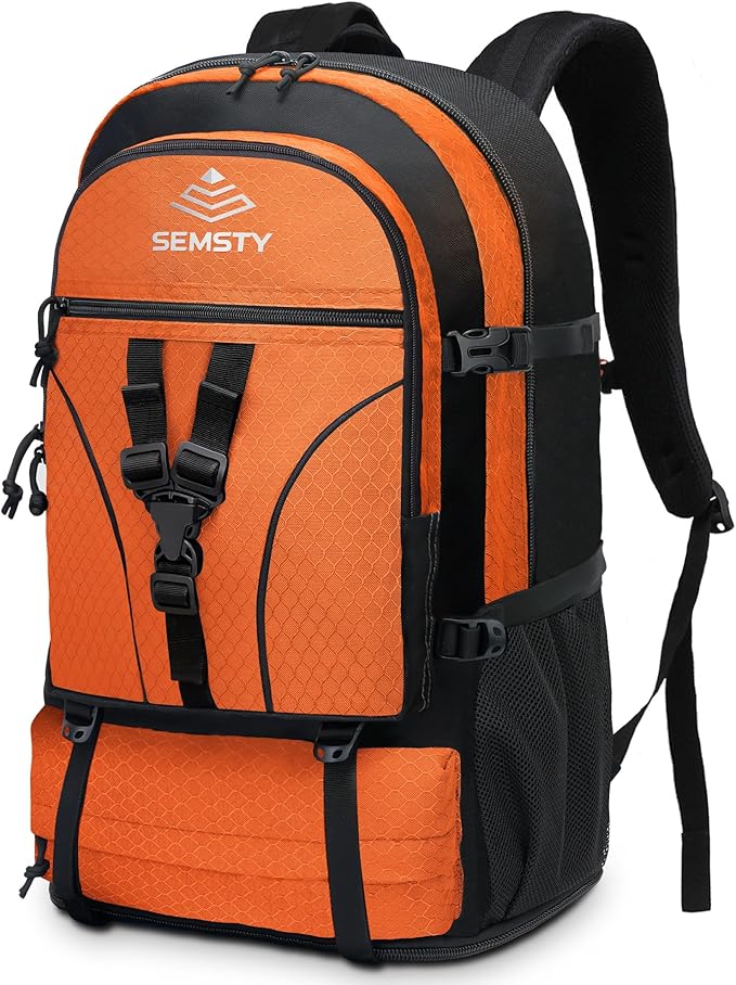 40L/50L Expandable Hiking Backpack for Men and Women, Travel Camping Backpack Flight Approved