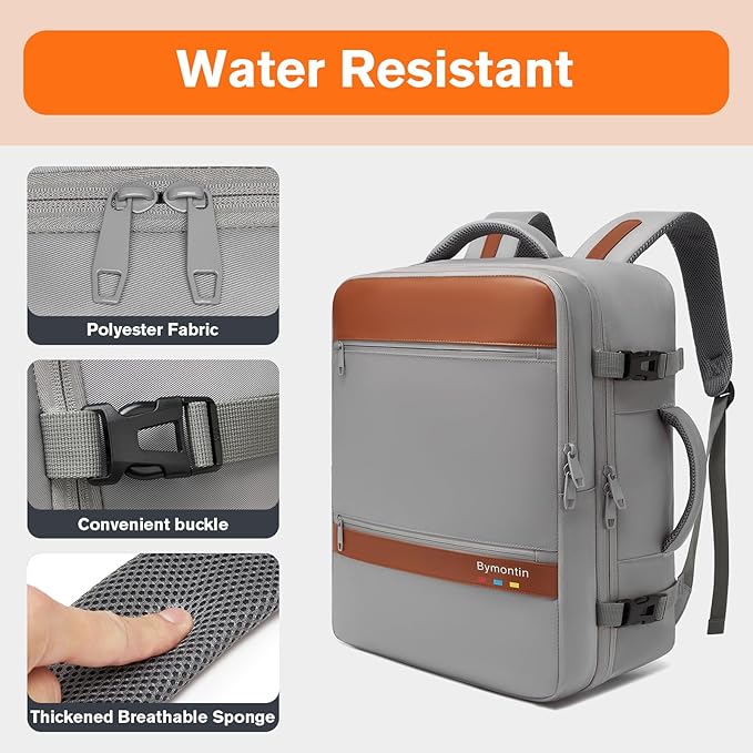 Practical Laptop Backpack, Next-Gen Bag for School Work Leisure & Travel, Luggage-Style Fashional Pack (Gray, 35L)