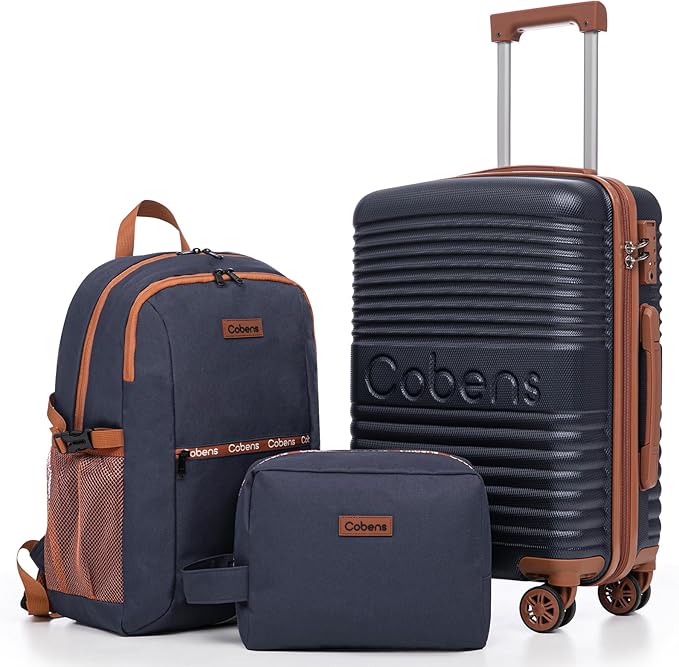 Carry on Luggage 22x14x9 Airline Approved, Suitcases with Wheels Hardshell, Lightweight Hardside Luggage Set with TSA Lock, 20Inch Blue Carry on Suitcase