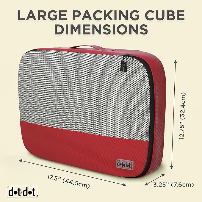 Large Packing Cubes for Travel - 5pc Packing Cubes for Suitcases - Lightweight Luggage Organizer Bags (Non-Compression)