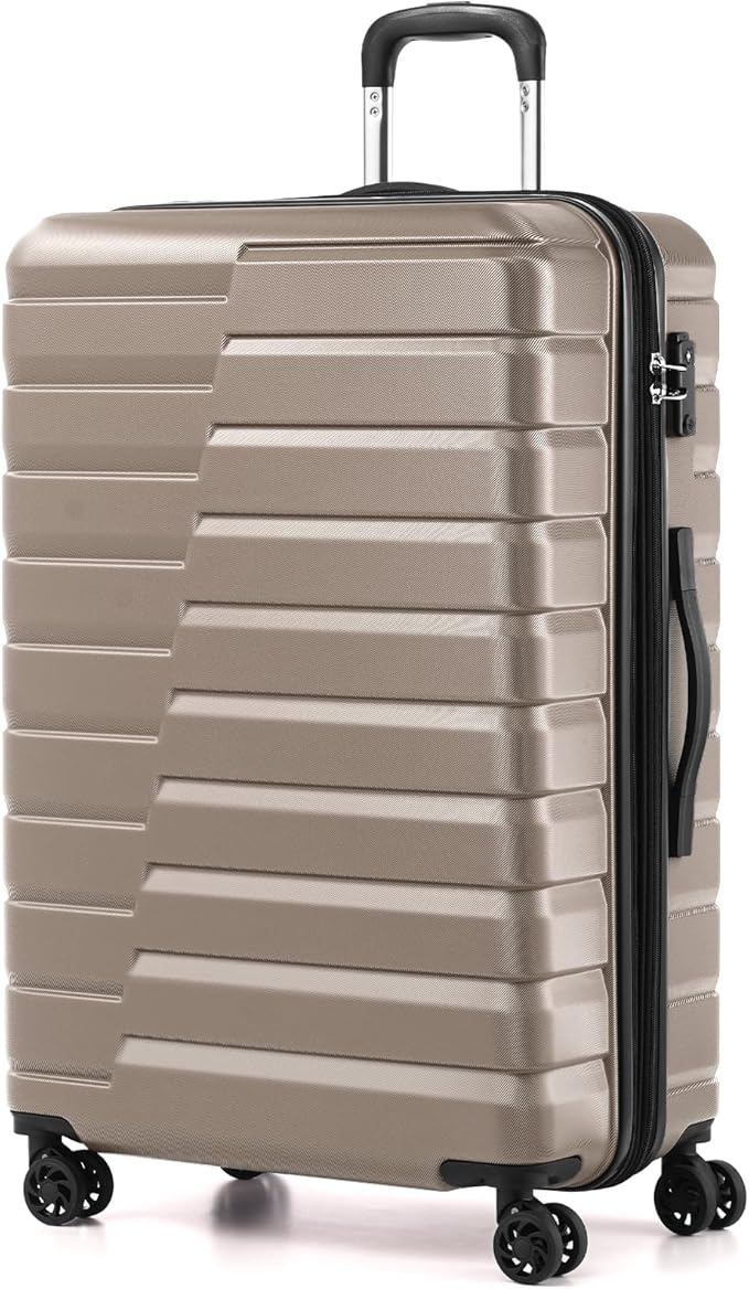 Coolife Luggage Suitcase Carry on Hardside PC+ABS Spinner TSA Lock Telescopic Handle