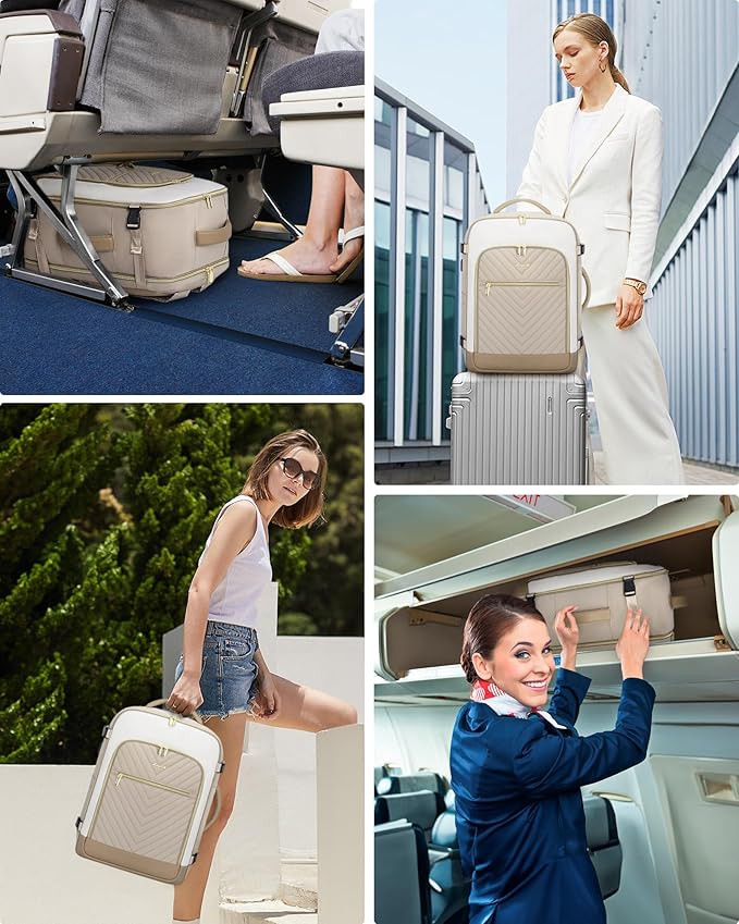 LOVEVOOK Large Travel Backpack for Women, 50L Carry on Backpack Airplane Approved, TSA Personal Item Travel Bag for Women fits 18" Laptop, Waterproof Carry on Bags for airplanes with 3 Packing Cubes