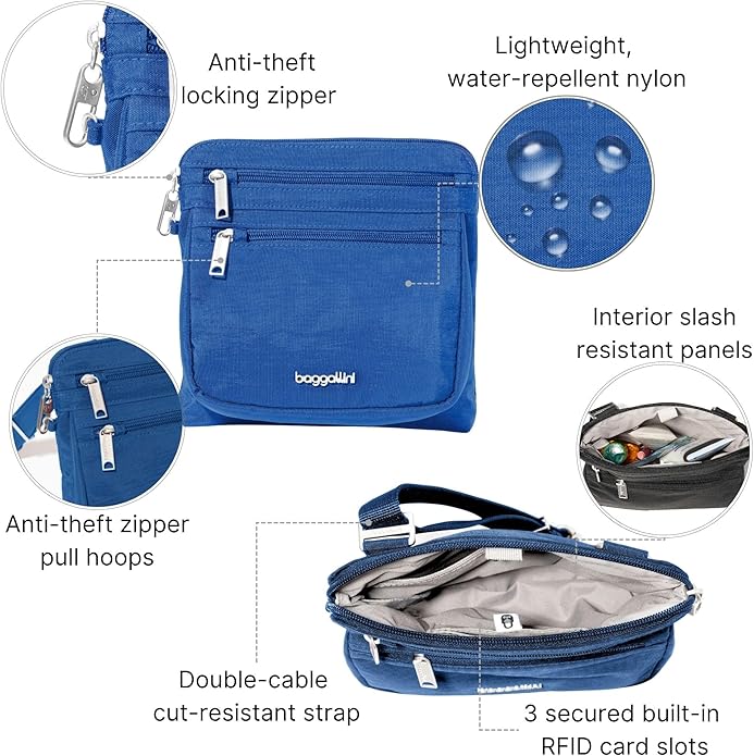 Baggallini womens Securtex Anti-theft Crossbody
