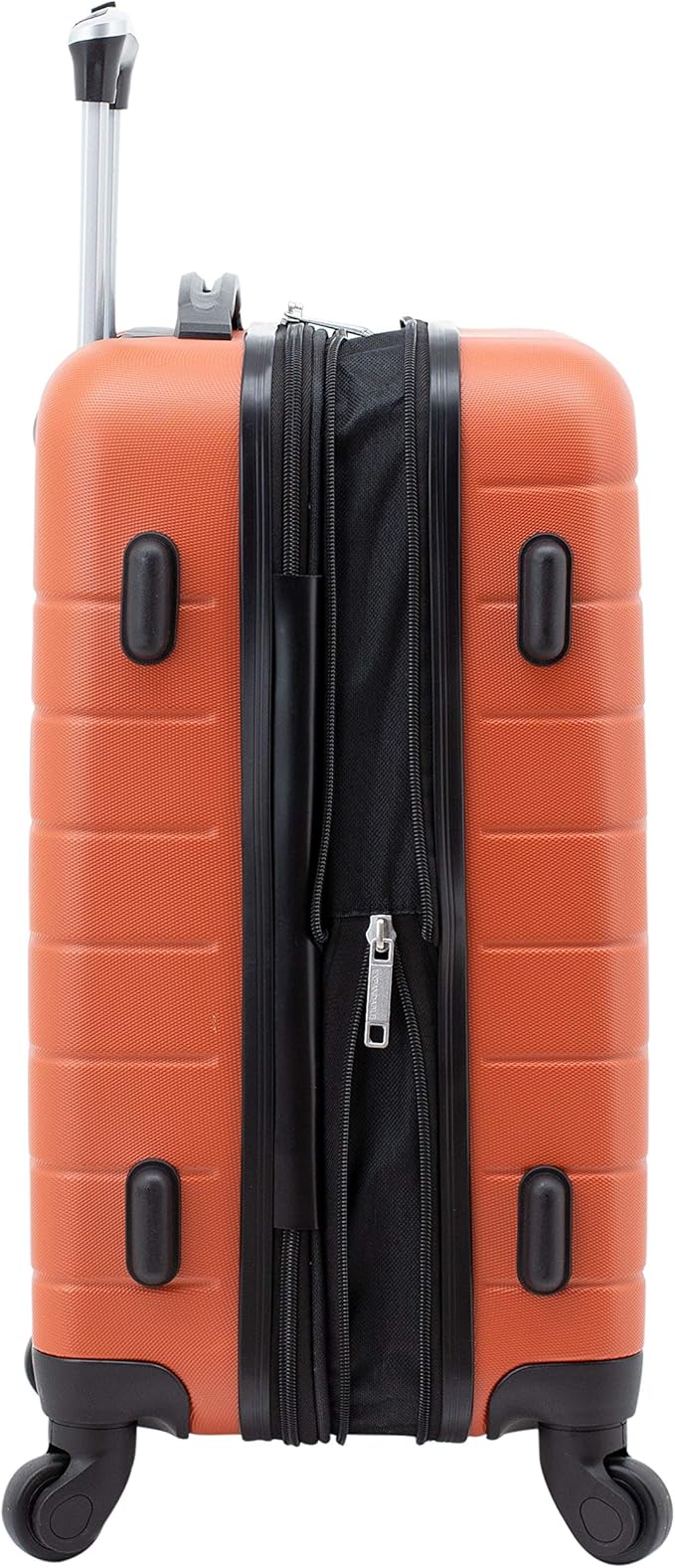 Wrangler Smart Spinner Hardside Luggage, 22-Inch Carry-On, Burnt Orange