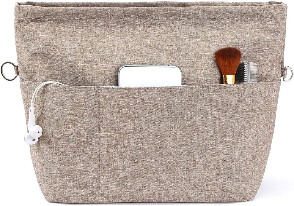 VANCORE Purse Organizer Insert for Handbags,Tote Bag Organizer Insert with Zipper Bag,Premium Handbag Organizer Inside Liner for Women with 15 Pockets