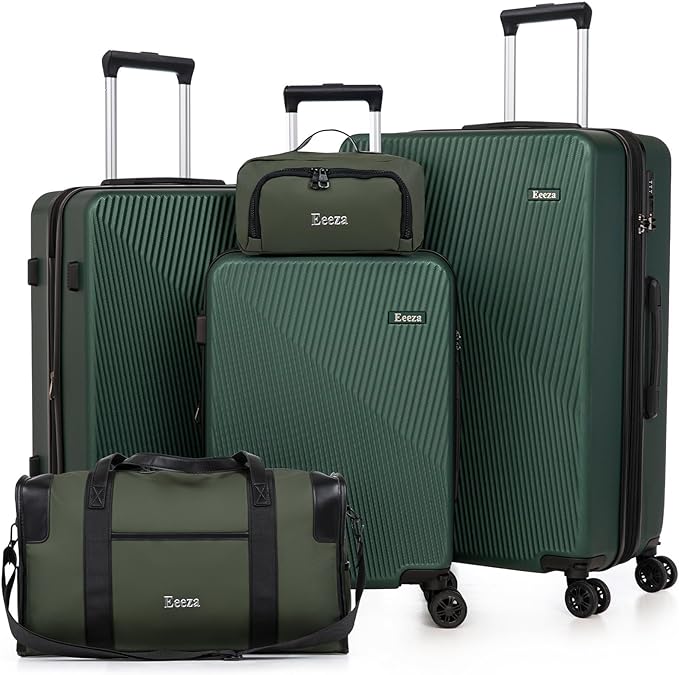 Expandable Luggage Sets 5 Piece,Suitcases with Detachable Wheels,ABS Hard Case Luggage with TSA Lock Spinner Wheels,Carry On Luggage Set