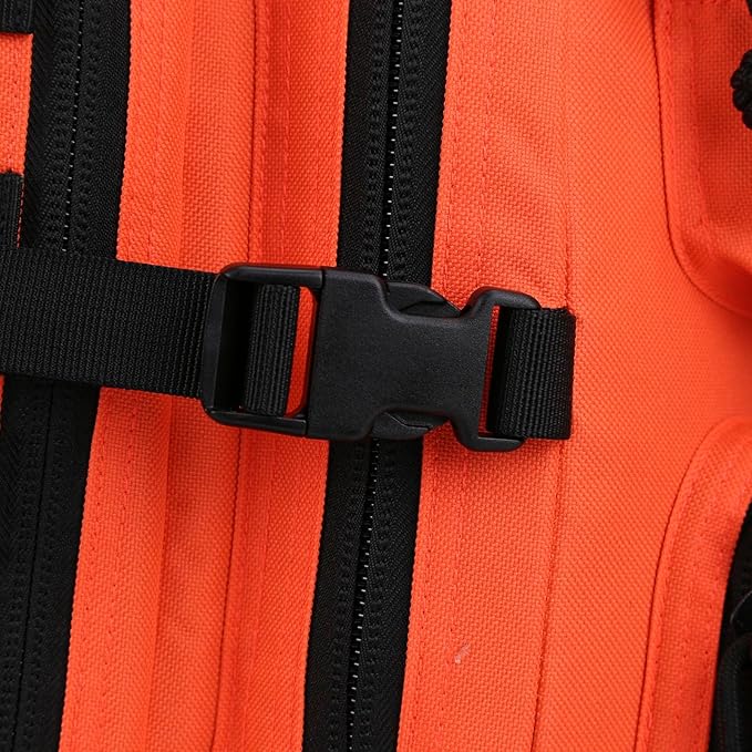 REEBOW GEAR Military Tactical Backpack for Men Large Army 3 Day Assault Pack Molle Bag Backpacks (Orange-black)