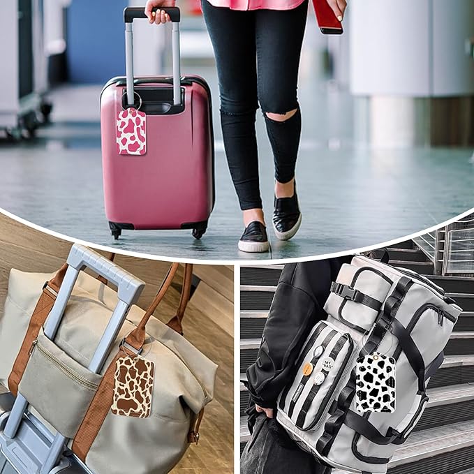 Luggage Tag, 3 Pack Travel Cruise Luggage Tags for Suitcases, Cute Suitcase Tags Identifiers Bag Tags with Privacy Flap, Baggage Name Tag for Women Men Luggage Backpack Handbag School Bag