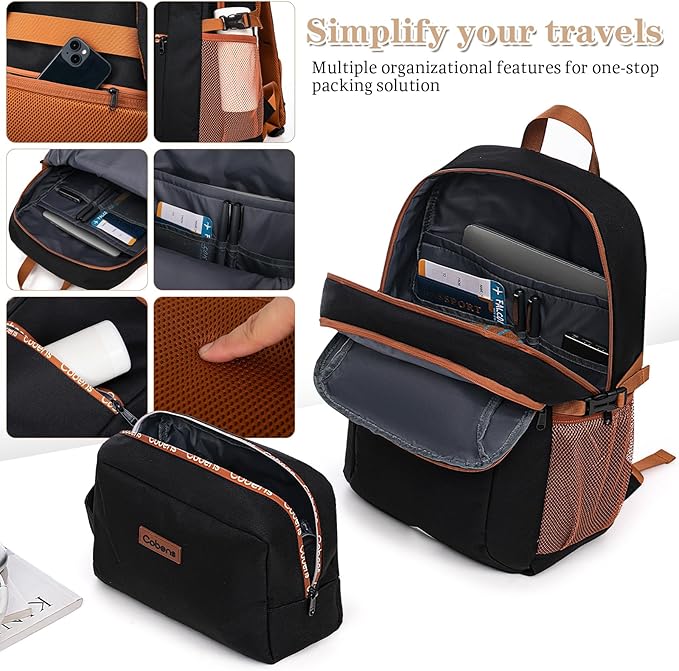 Carry on Luggage 22x14x9 Airline Approved, Suitcases with Wheels Hardshell, Lightweight Hardside Luggage Set with TSA Lock, 20Inch Black Carry on Suitcase