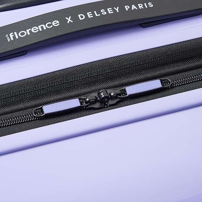 florence by mills Spin Me Away Hardside Expandable Luggage with Spinner Wheels, Lavender, Checked-Medium 24 Inch
