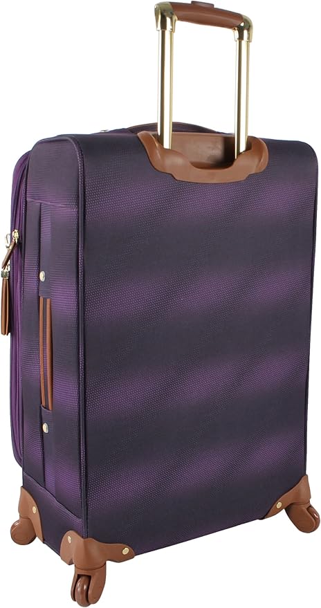 Steve Madden Designer Luggage Collection - 3 Piece Softside Expandable Lightweight Spinner Suitcase Set - Travel Set Includes an Under Seat Bag, 20-Inch Carry on and 28-Inch Checked Suitcase, Shadow