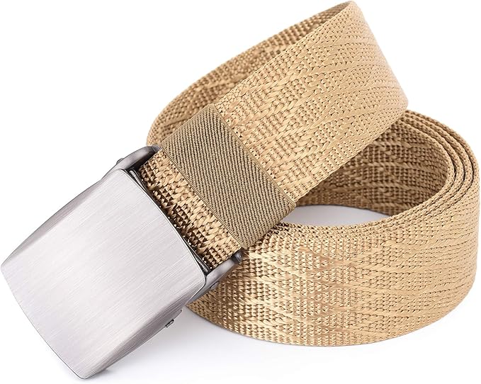 Mile High Life Nylon Web Belt Outdoor Military Belt With TSA Safe Plastic Buckle Belt