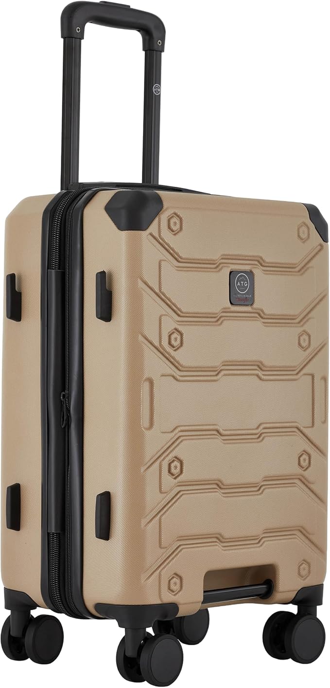 Wrangler ATG Trailway Expandable Hardside Luggage, Tannin, 22" Carry-On