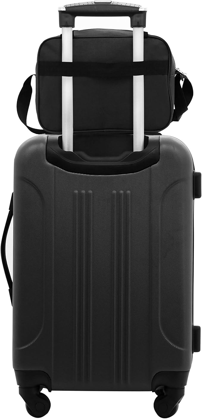 Travelers Club Midtown Hardside 4-Piece Luggage Travel Set, Black