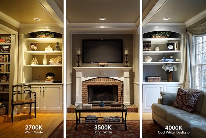 Lithonia Lighting Brushed Nickel 4-Ft LED Flush Mount Light for Kitchen | Attic | Basement | Home, 4000K, 36W, 3400 Lumens