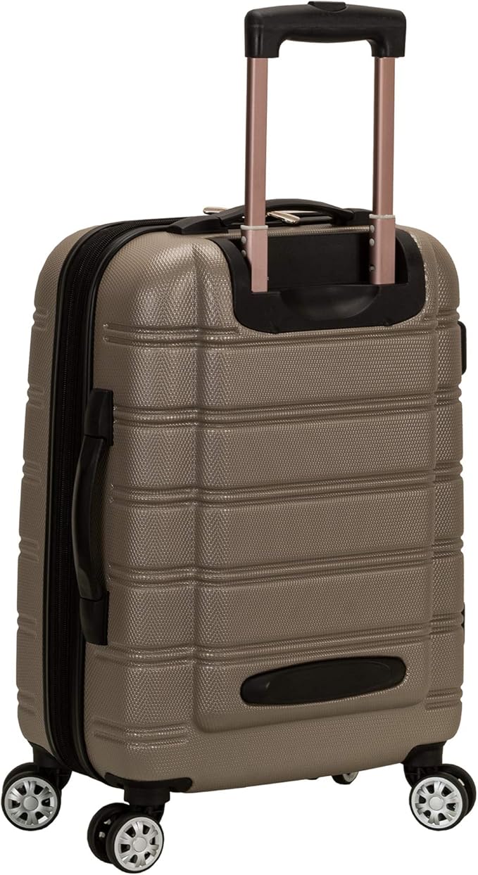Rockland Melbourne Hardside Expandable Spinner Wheel Luggage, Silver, Carry-On 20-Inch