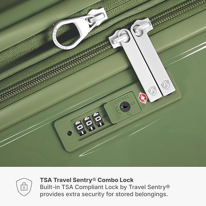 Traveler's Choice Edinburgh II Hardside Spinner Luggage, TSA Lock, Green, 29" Large