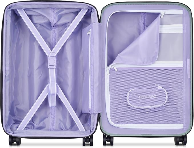 florence by mills Spin Me Away Hardside Expandable Luggage with Spinner Wheels, Sage Green, Carry-On 20 Inch