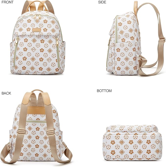 Makes Mini Backpack for Women, Stylish Daypack Purse Handbag Small Casual Daily Travel Bag, Lady Girls Gifts for Work School, 2pcs Sets