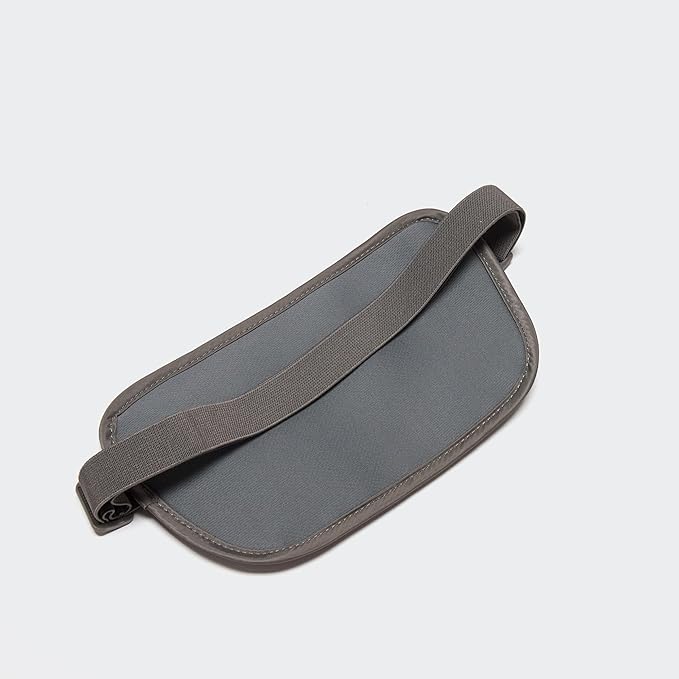 Pander RFID Blocking Travel Money Belt – Hidden Waist Pouch for Passport, Cash, Cards, Slim Belt Bag for Men and Women, Dim Grey (Pack of 2)