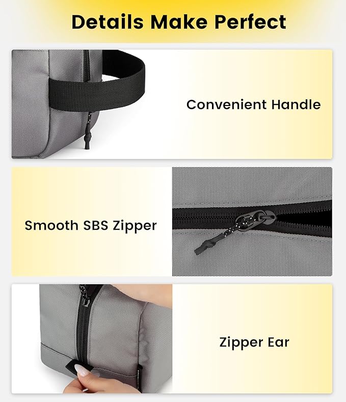 Vorspack Travel Toiletry Bag for Men - Hanging Toiletries Bag Water Resistant Travel Bag for Toiletries Accessories