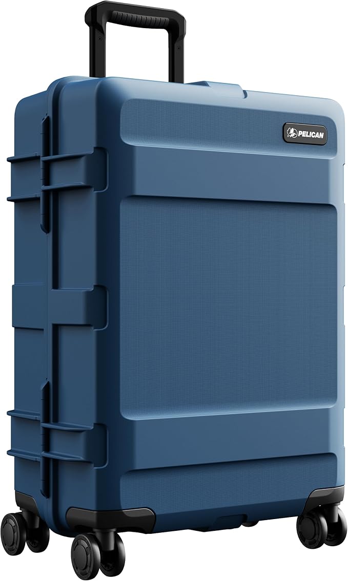 Pelican ATX Luggage Hard Case Luggage with Wheels - Waterproof Hardshell - Medium Size (25 Inch) Check-In Suitcase (Indigo)