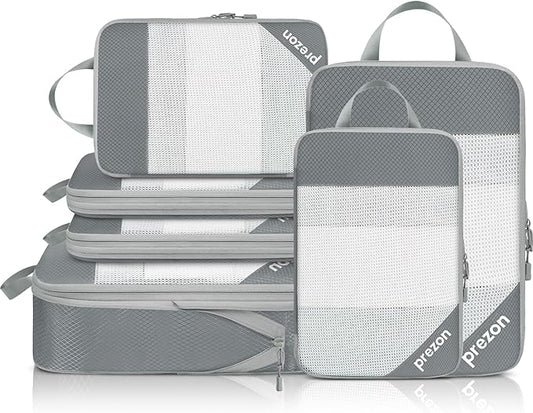 Compression Packing Cubes for Travel, Lightweight Vacation Travel Essentials, Travel Accessories for Suitcase Organizer Bags Set, Durable Luggage Organizer