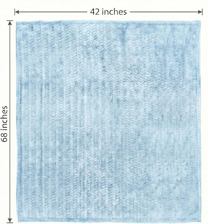 EverSnug Travel Blanket & Pillow 68x42 - Premium Ultra-Soft Microfleece 2 in 1 Compact & Packable Flight Blanket with Soft Bag Pillowcase, Hand Luggage Sleeve and Backpack Clip (Ice Blue)