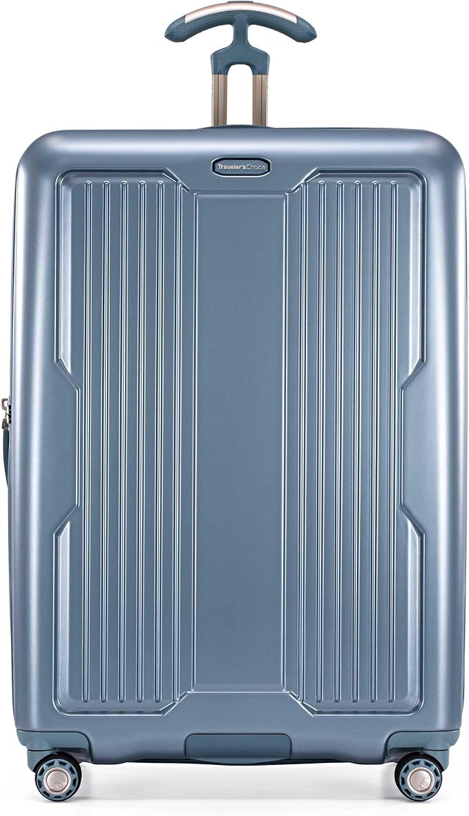 Traveler's Choice Ultimax II Polycarbonate Hardside Luggage with Spinner Wheels, Teal, 29-Inch Large Luggage