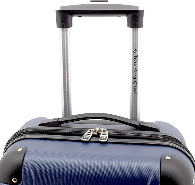 Travelers Club Chicago Hardside Expandable Spinner Luggages, Navy Blue, 5 Piece Set, TCL-77995-410