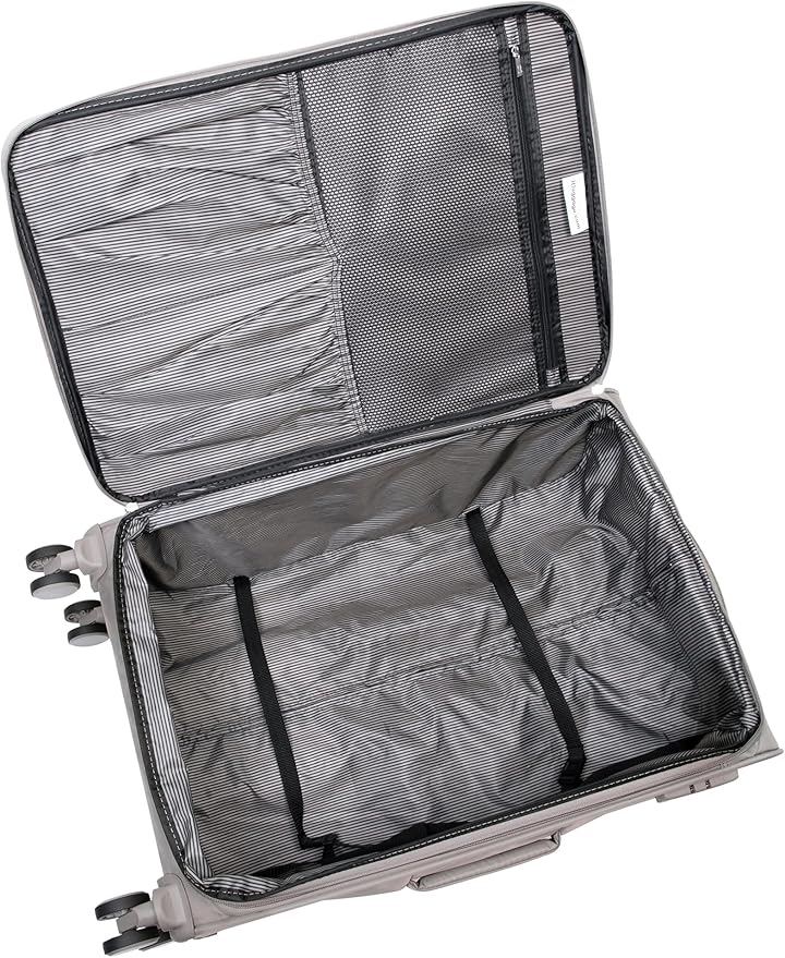 It Luggage Lustrous Luxe 28" Softside Checked 8 Wheel Spinner, Moon Rock
