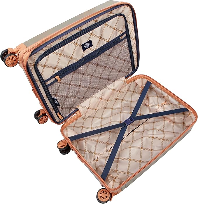 Dockers Hooper Hardside Expandable 8-Wheel Spinner Travel Checked Luggage, 24-Inch, Timberwolf
