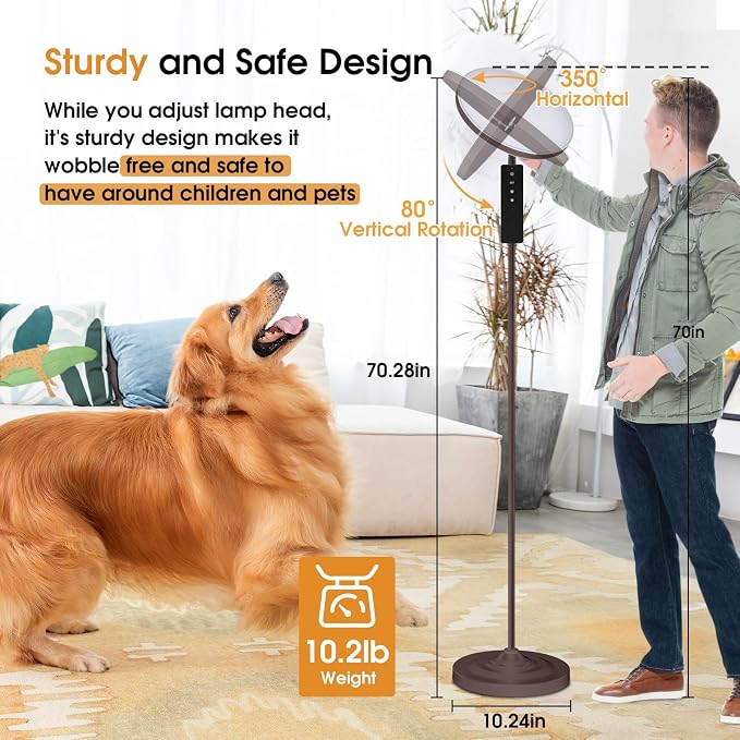 hanaking Floor Lamp, 30W/2600LM Super Bright Floor Lamp with Remote Control, Stepless Adjust Color Temperatures and Brightness, Torchiere Standing Lamp for Living Room Bedroom Office