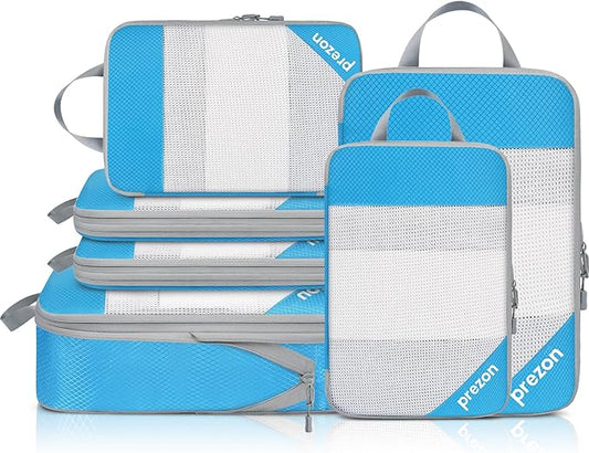 Compression Packing Cubes for Travel, Lightweight Vacation Travel Essentials, Travel Accessories for Suitcase Organizer Bags Set, Durable Luggage Organizer