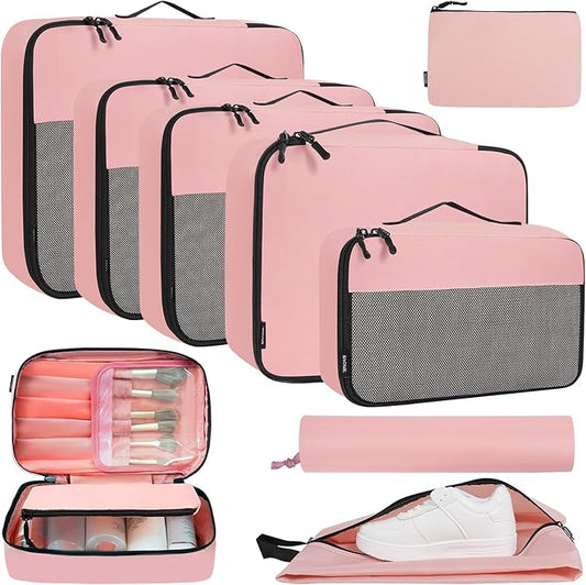 BAGAIL 8 Set/9 Set Packing Cubes Luggage Packing Organizer for Travel, Suitcase Packing Bags for Travel Accessories
